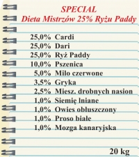  SPECIAL Diet  (Dieta Mistrzów z 25% Ryżem Paddy)